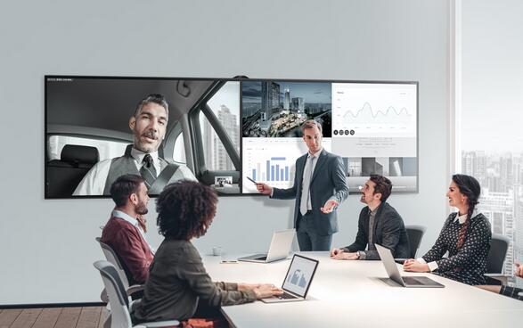 MAXHUB V5双屏会议平板,双屏双流,双屏同/异显 Poly Studio